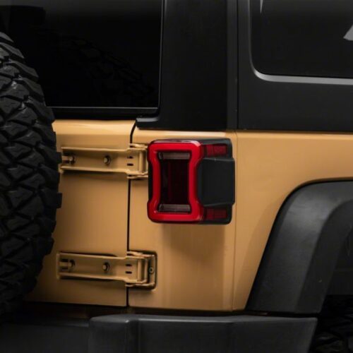 Raxiom for 2007-2018 Jeep Wrangler JK Axial Series JL Style LED Tail Lights- Black Housing- Red Lens - Image 8