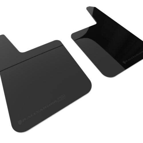 Rally Armor Universal Black UR Plus Mud Flap w/ Metallic Black Logo - Pair