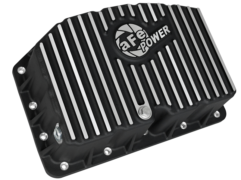 aFe Power Pro Series Engine Oil Pan Black w/Machined Fins; 11-16 Ford Powerstroke V8-6.7L (td) - Image 3