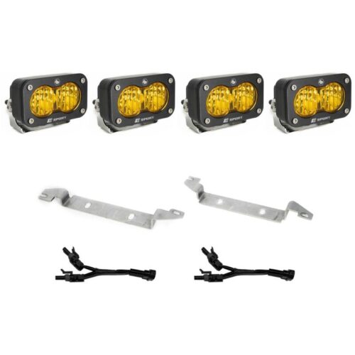 Baja Designs for 2025 Toyota 4Runner S2 Sport Fog Pocket Light Kit - Amber