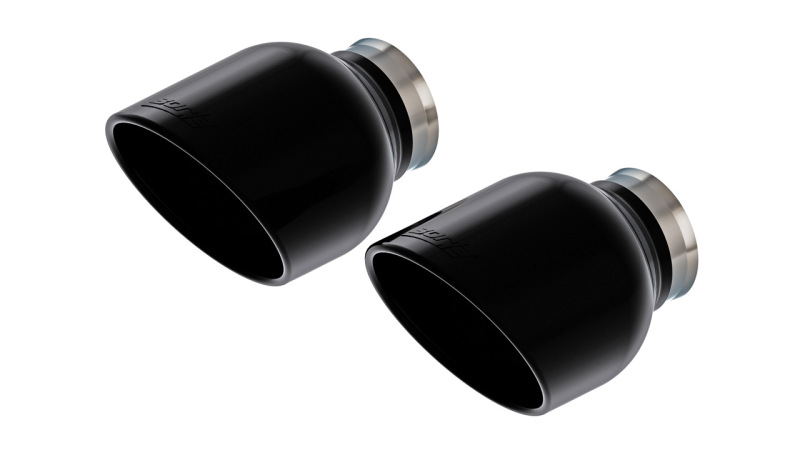 Borla 15-24 Dodge Charger V8 / 2023 Chrysler 300C T-304 SS Tips 5in Outlet - Black Chrome - Image 2