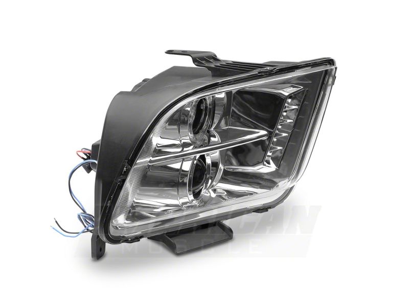 Raxiom for 2005-2009 Ford Mustang Excluding GT500 LED Halo Projector Headlights- Chrome Housing (Clear Lens) - Image 7