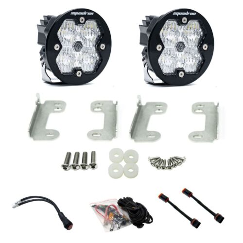 Baja Designs for 18-25 JL/JT / 20-25 Gladiator Squadron-R Sport 2.0 Fog Kit OE Sahara Bumper (WC) -Clear