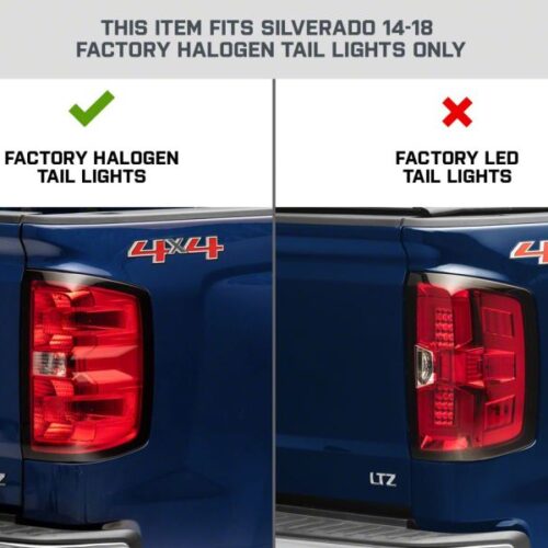 Raxiom for 2014-2018 Chevrolet Silverado 1500 LED Taillights w/ SEQL Turn Signals- Blk Housing (Clear Lens) - Image 8