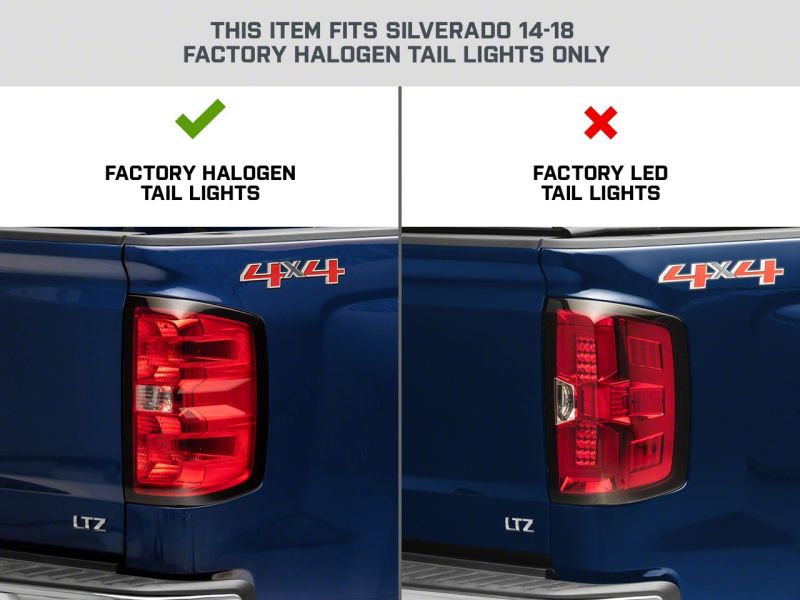 Raxiom for 2014-2018 Chevrolet Silverado 1500 LED Taillights w/ SEQL Turn Signals- Blk Housing (Clear Lens) - Image 8
