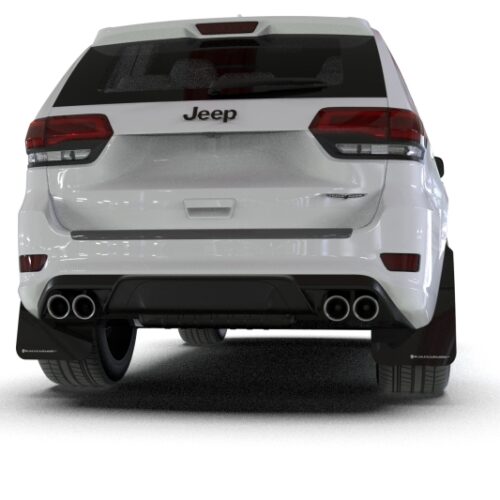 Rally Armor 18-22 Jeep Grand Cherokee SRT Trackhawk Black UR Mud Flap - Metallic Black Logo - Image 7