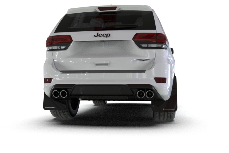 Rally Armor 18-22 Jeep Grand Cherokee SRT Trackhawk Black UR Mud Flap - Metallic Black Logo - Image 7