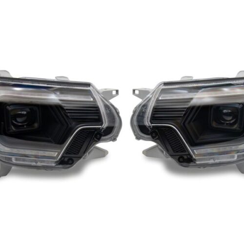 Raxiom for 2012-2015 Toyota Tacoma Axial Series Switchback Projector Headlights- Black Housing- Clear Lens - Image 4