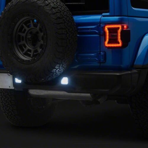 Raxiom for 2018-2026 Jeep Wrangler JL Clear LED Rear Bumper Reflector Lights- White LED - Image 7