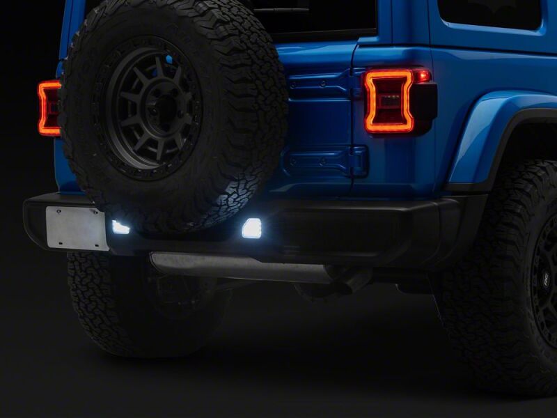 Raxiom for 2018-2026 Jeep Wrangler JL Clear LED Rear Bumper Reflector Lights- White LED - Image 7