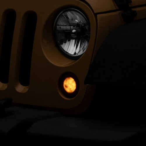 Raxiom for 2007-2018 Jeep Wrangler JK Axial Series LED Turn Signals w/ Halo (Smoked) - Image 8