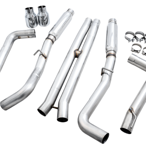 AWE Tuning Track Edition Exhaust - Chrome Silver Tips for 2015+ Dodge Charger 6.4L/6.2L Supercharged
