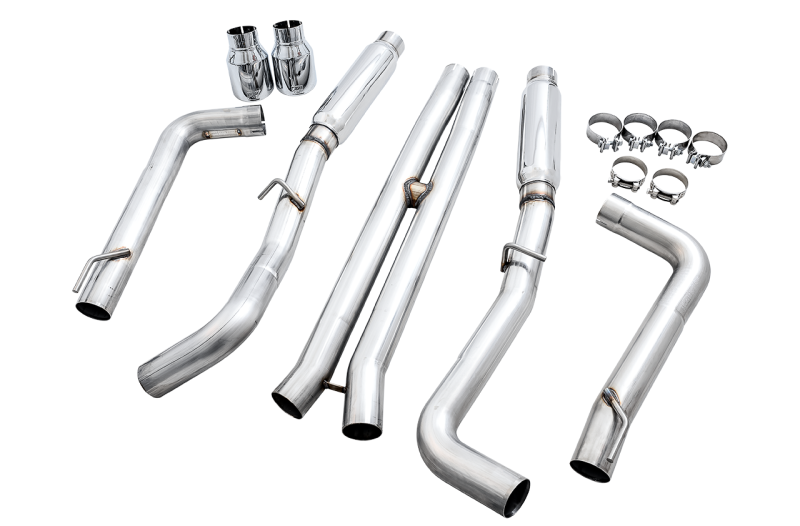 AWE Tuning Track Edition Exhaust - Chrome Silver Tips for 2015+ Dodge Charger 6.4L/6.2L Supercharged