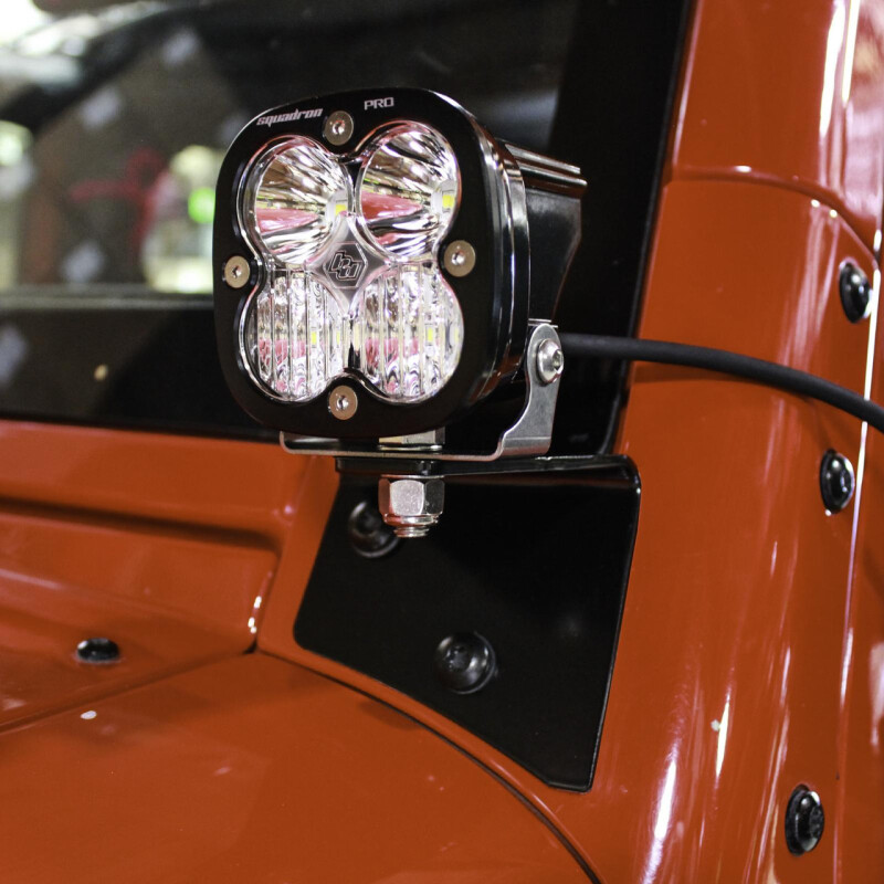Baja Designs for 07-18 Jeep Wrangler JK Squadron Pro Spot A-Pillar Kit LED Light Pods - White - Image 2
