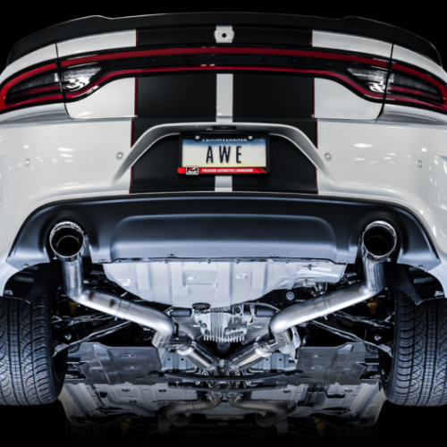 AWE Tuning Track Edition Exhaust - Chrome Silver Tips for 2015+ Dodge Charger 6.4L/6.2L Supercharged - Image 9
