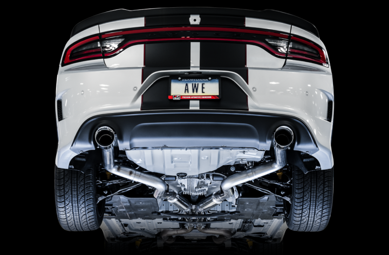 AWE Tuning Track Edition Exhaust - Chrome Silver Tips for 2015+ Dodge Charger 6.4L/6.2L Supercharged - Image 9