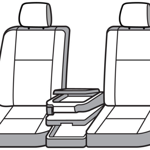 Covercraft 21-24 Ford F-150 Polycotton SeatSaver Custom Front Row Seat Covers - Charcoal