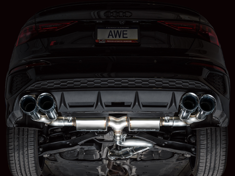 AWE Tuning Touring Edition Exhaust - Chrome Silver Tips for 22-24 Audi 8Y S3 - Image 8