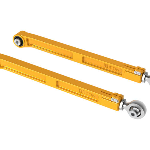 Alternative view of ICON 22-23 Toyota Tundra / 2024 Toyota Tacoma Billet Rear Lower Link Kit - Gold Anodized