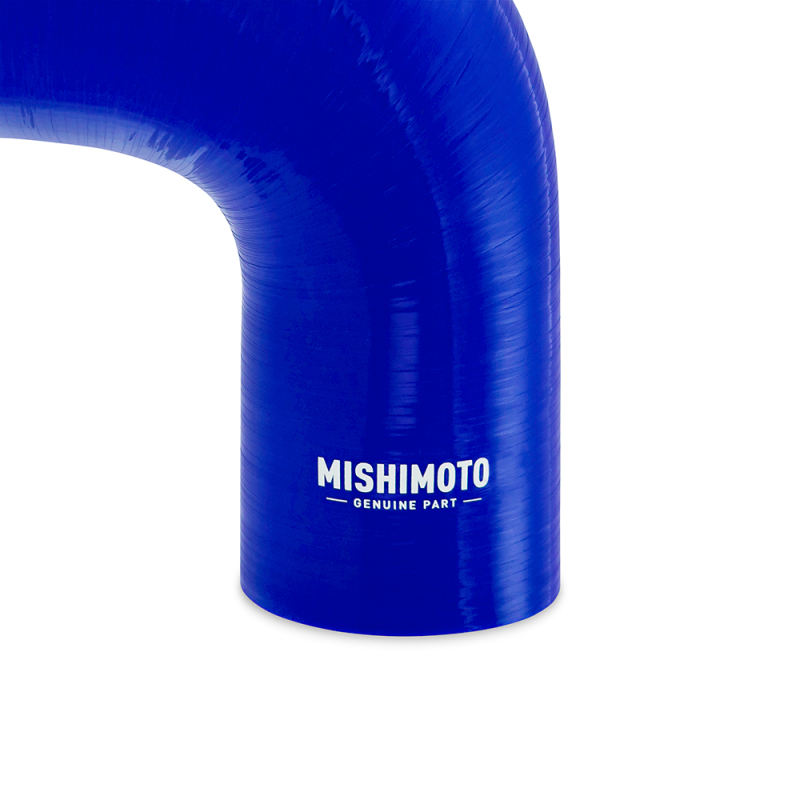 Mishimoto Silicone Reducer Coupler 90 Degree 2.75in to 3in - Blue - Image 2