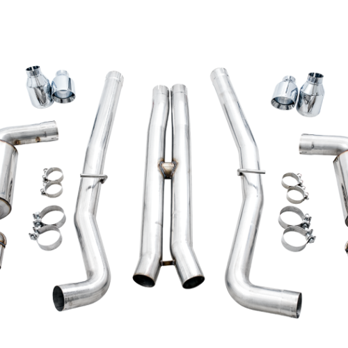 AWE Tuning Touring Edition Exhaust - Quad Silver Tips for 2015+ Dodge Challenger 6.4L/6.2L Non-Resonated - Image 7