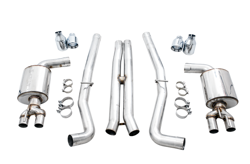 AWE Tuning Touring Edition Exhaust - Quad Silver Tips for 2015+ Dodge Challenger 6.4L/6.2L Non-Resonated - Image 7