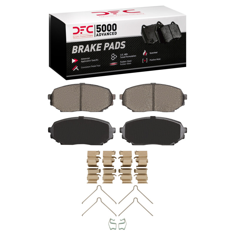 DFC 90-97 Mazda Miata (NA) Front 5000 Advanced Semi Metallic Brake Pads and Hardware Kit