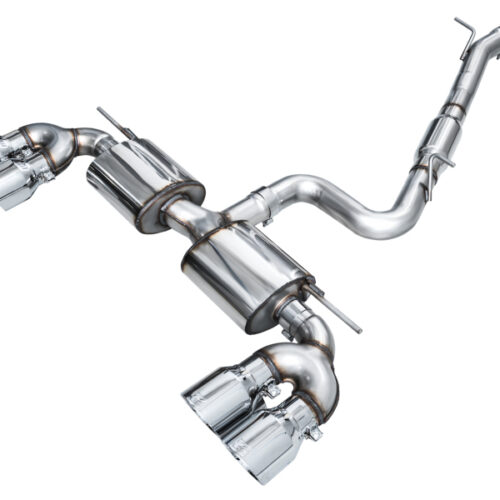 AWE Tuning Touring Edition Quad Exhaust - Chrome Silver Tips for MK8 Volkswagen Golf R 3in