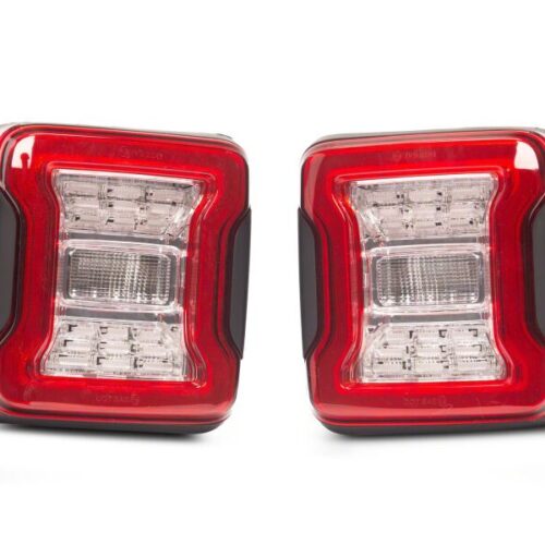 Raxiom for 2018-2026 Jeep Wrangler JL LED Tail Lights- Clear Housing- Clear Lens