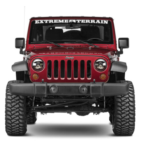 Raxiom for 1997-2018 Jeep Wrangler TJ/JK Axial Series LED Daymaker Headlights- Black Housing (Clear Lens) - Image 9