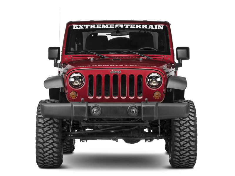 Raxiom for 1997-2018 Jeep Wrangler TJ/JK Axial Series LED Daymaker Headlights- Black Housing (Clear Lens) - Image 9