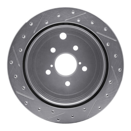 R1 Concepts for 10-25 Scion FR-S Rear Right Drilled & Slotted Silver Brake Rotor - Image 5