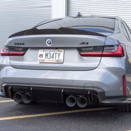 Alternative view of Dinan for 21-27 BMW M3/M4 (G80/G82/G83) Carbon Fiber Rear Diffuser Surround
