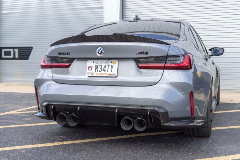 Dinan for 21-27 BMW M3/M4 (G80/G82/G83) Carbon Fiber Rear Diffuser Surround - Image 2