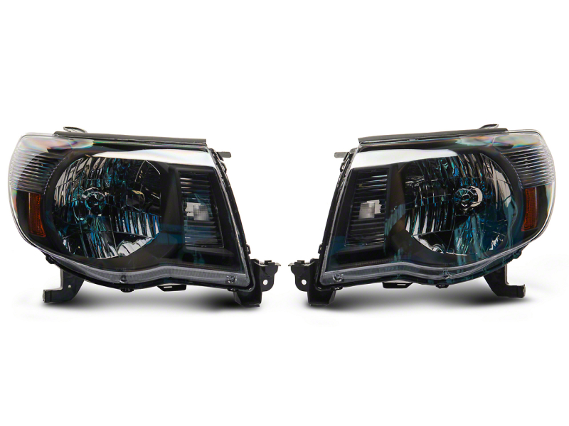 Raxiom for 2005-2011 Toyota Tacoma Axial Series OE Replacement Headlights- Black Housing (Clear Lens)