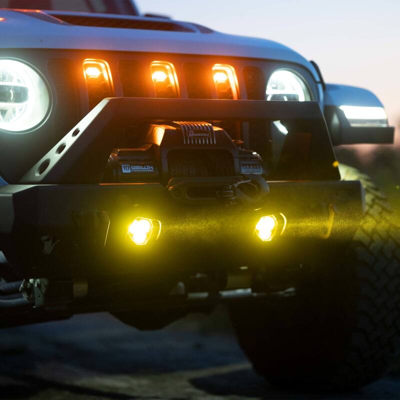 KC HiLiTES FLEX ERA 3 Dual Mode SAE Fog Lights - 2-Light Master Kit for Jeep Aftermarket Bumpers - Image 2