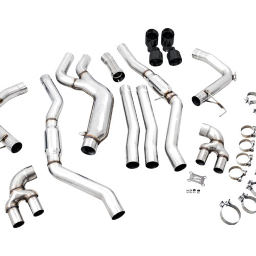 AWE Tuning Track Edition Exhaust - Quad Diamond Black Tips for 2019+ BMW M340i (G20) - Image 7