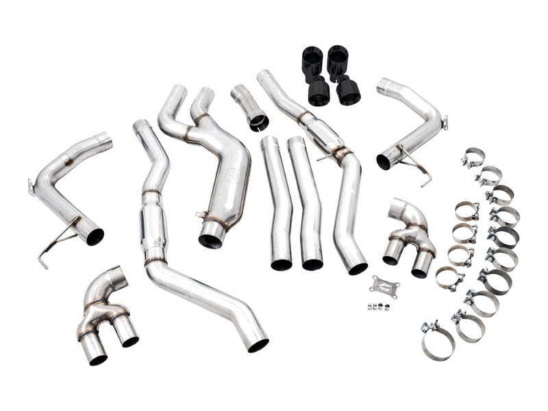 AWE Tuning Track Edition Exhaust - Quad Diamond Black Tips for 2019+ BMW M340i (G20) - Image 7