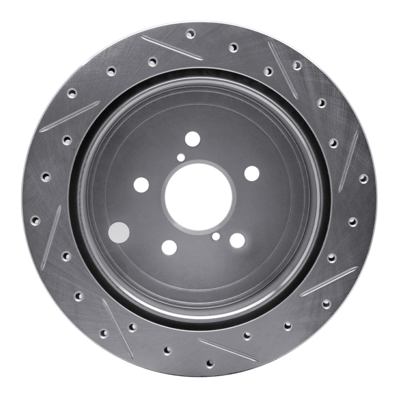 R1 Concepts for 10-25 Scion FR-S Rear Left Drilled & Slotted Silver Brake Rotor - Image 5