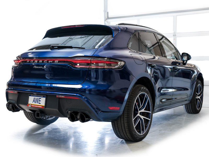 AWE Tuning Touring Edition Cat-Back Exhaust w/ Diamond Black Tips for 2022+ Porsche Macan 2.9TT - Image 2