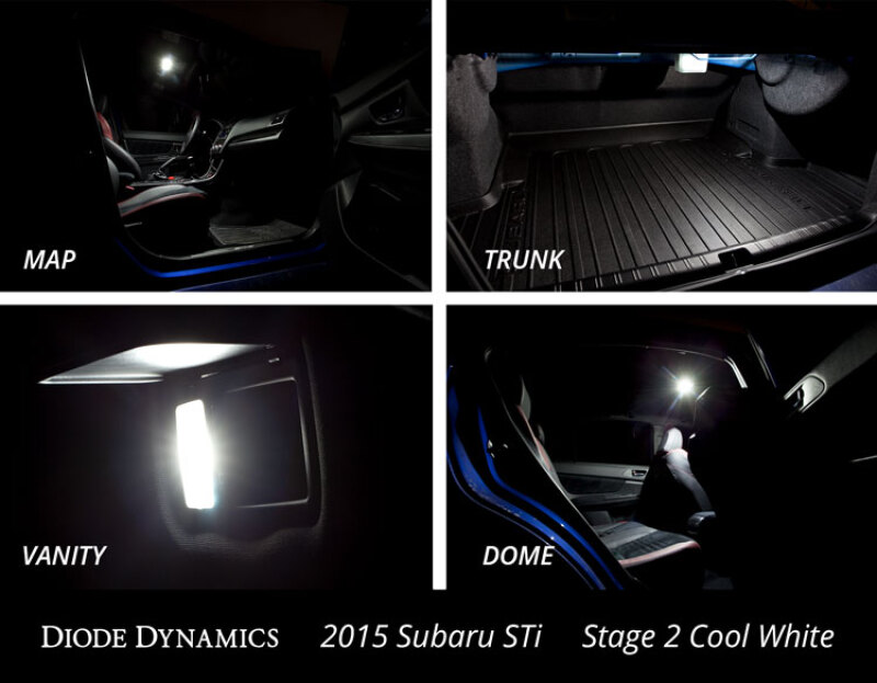 Diode Dynamics 15-19 Subaru WRX Interior Light Kit Stage 2 - Blue - Image 3