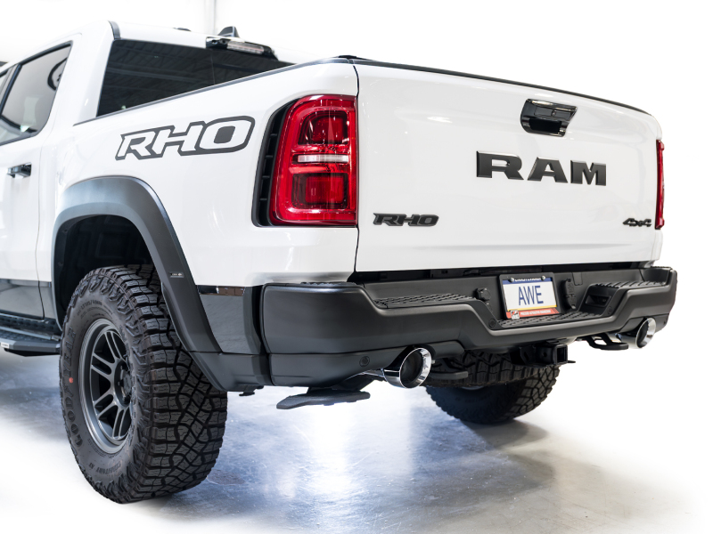 AWE Tuning Cat-Back Exhaust - Chrome Silver Tips for 2025+ RAM 1500 RHO 3.0 I6 TT 0FG Dual Rear Exit - Image 6