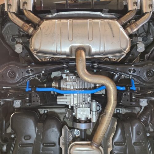 aFe Power 15-19 Volkswagen Golf R (MK7) L4-2.0L (t) CONTROL Series Rear Sway Bar - Blue - Image 6