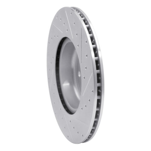 R1 Concepts for 16-25 BMW 540I xDrive Rear Left Drilled & Slotted Silver Brake Rotor - Image 4