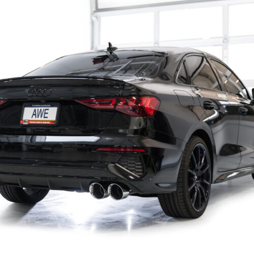 Alternative view of AWE Tuning Touring Edition Exhaust - Chrome Silver Tips for 22-24 Audi 8Y S3