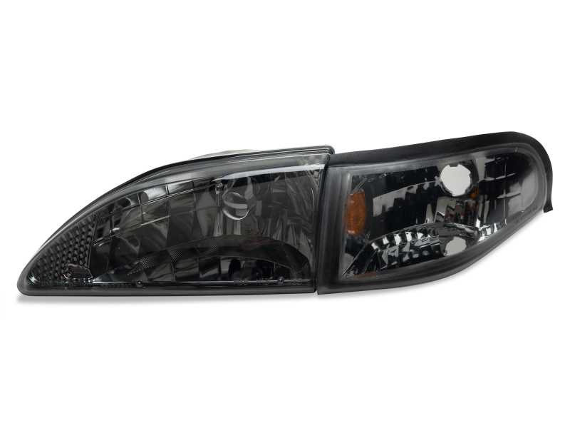 Raxiom for 1994-1998 Mustang Axial Series Cobra Style Headlights- Black Housing (Clear Lens) - Image 5