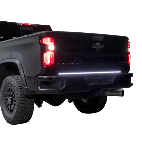 Alternative view of Putco 2024 Chevrolet Silverado HD/ GMC Sierra HD 60In Direct Fit Red Blade Kit Tailgate Bars