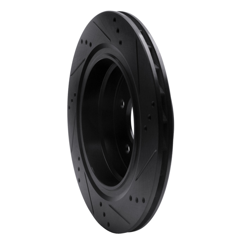 R1 Concepts for 95-99 BMW M3 E36 Right Rear Drilled & Slotted Black Brake Rotor - Image 4