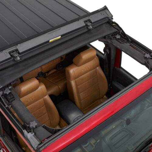 Bestop 07-18 Jeep Wrangler JK Sunrider For Hardtop (Premium Black Twill 2-Door Or 4-Door) - Image 5