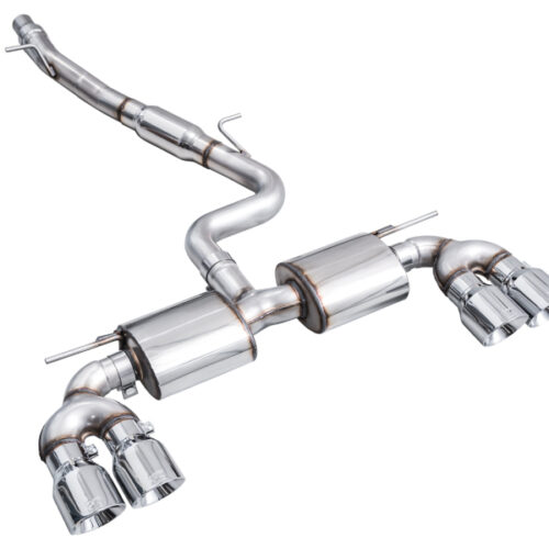 AWE Tuning Touring Edition Quad Exhaust - Chrome Silver Tips for MK8 Volkswagen Golf R 3in - Image 8